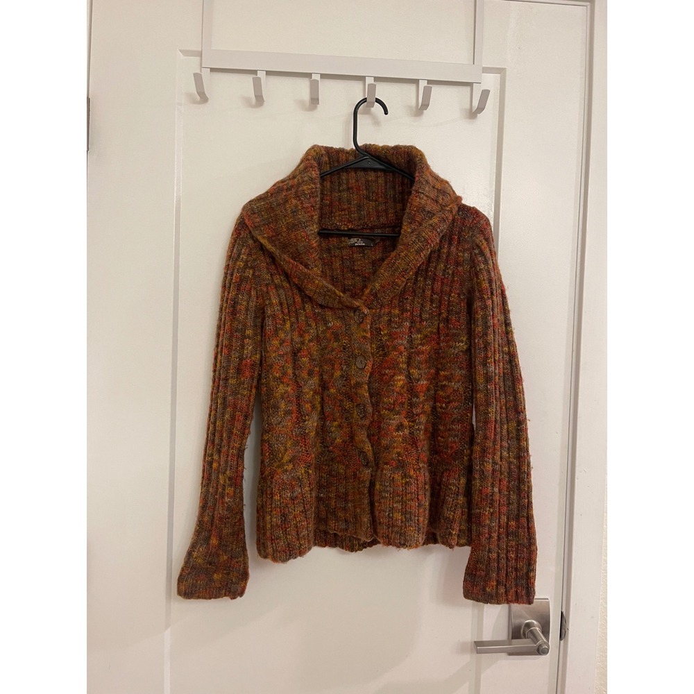 Prana‎ Wool Blend Multicolor Cardigan Cottagecore Chic Boho